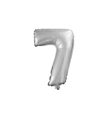 Цифра мини 7 Серебро Falali 16"/41 см